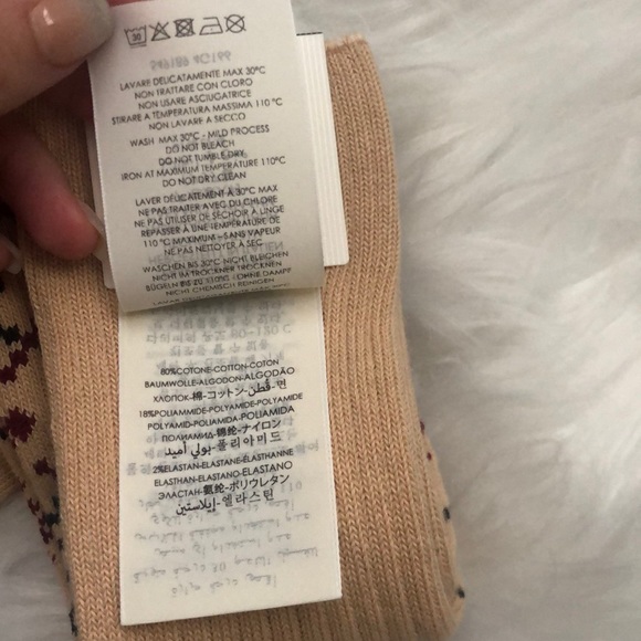 🆕 Auth Gucci GG Diamond Socks Sz M NWT - Picture 5 of 6